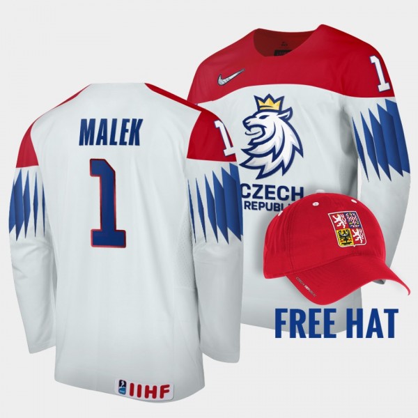 Czechia Hockey #1 Jakub Malek 2022 IIHF World Juni...