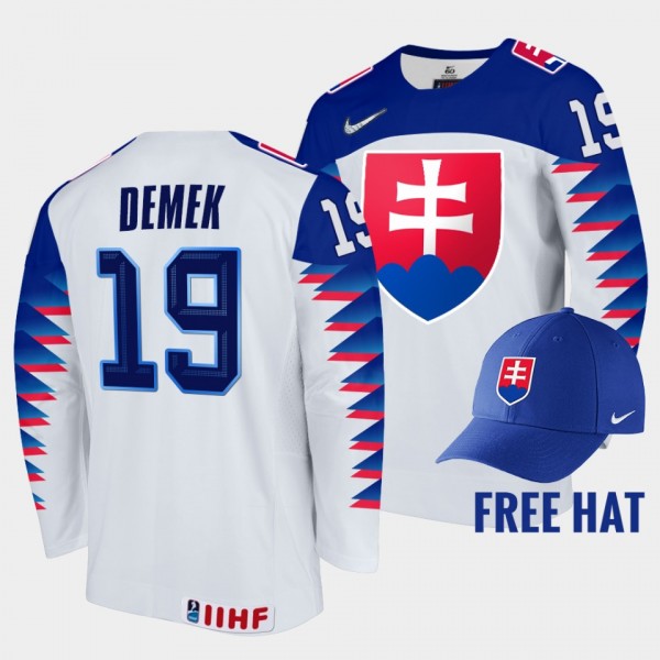 Slovakia Hockey #19 Jakub Demek 2022 IIHF World Ju...