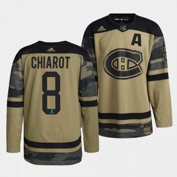Ben Chiarot Montreal Canadiens Canadian Armed Force Camo Jersey 2021 CAF Night