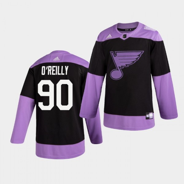Ryan O'Reilly #90 Blues Hockey Fights Cancer Pract...