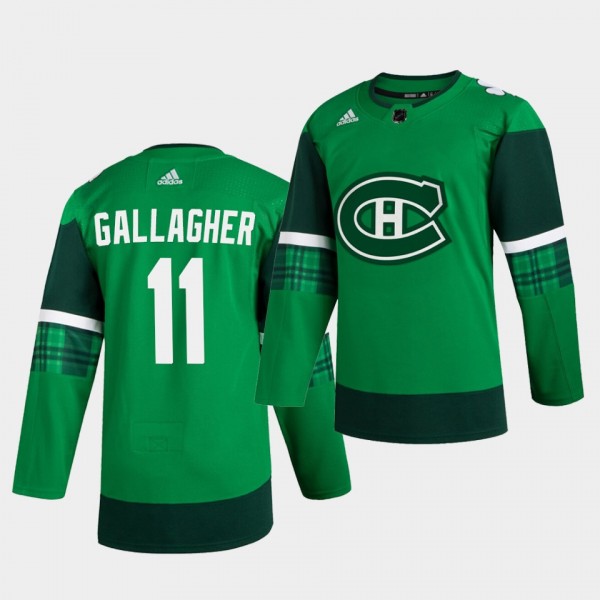 Brendan Gallagher Canadiens 2020 St. Patrick's Day...