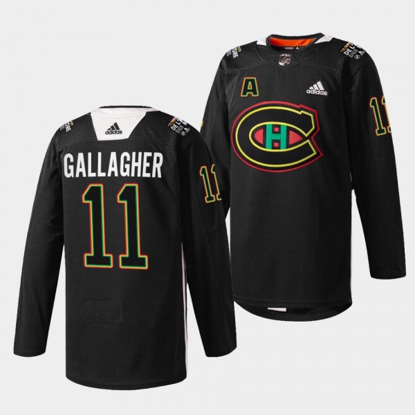 Brendan Gallagher Canadiens #11 Black History Nigh...