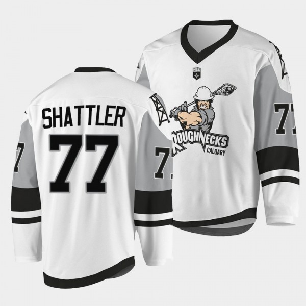 NLL Jeff Shattler Calgary Roughnecks Sublimated Wh...