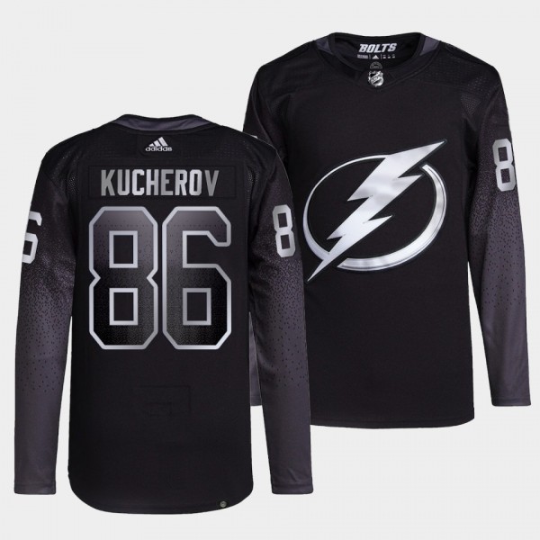 Nikita Kucherov #86 Lightning Alternate Black Jersey 2021-22 Primegreen Authentic