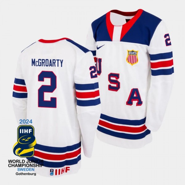 USA 2024 IIHF World Junior Champions Rutger McGroa...