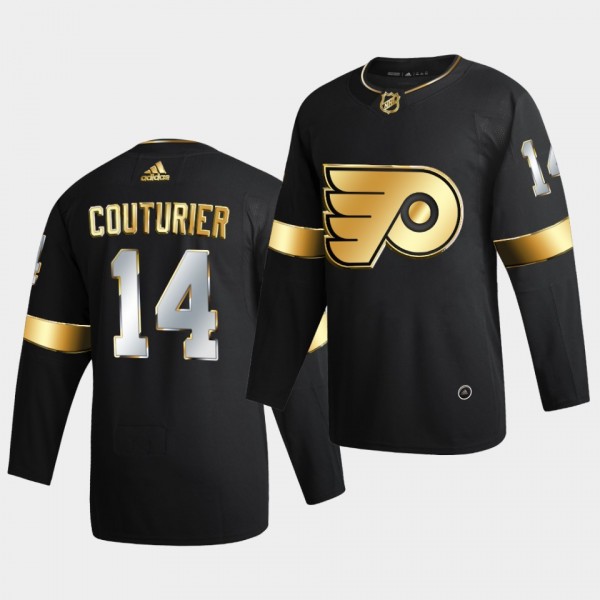 Philadelphia Flyers Sean Couturier 2020-21 Golden Edition Limited Authentic Black Jersey