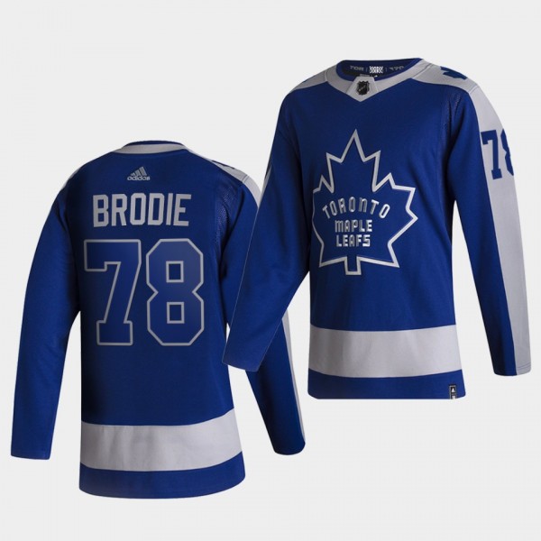 Toronto Maple Leafs 2021 Reverse Retro T.J. Brodie...